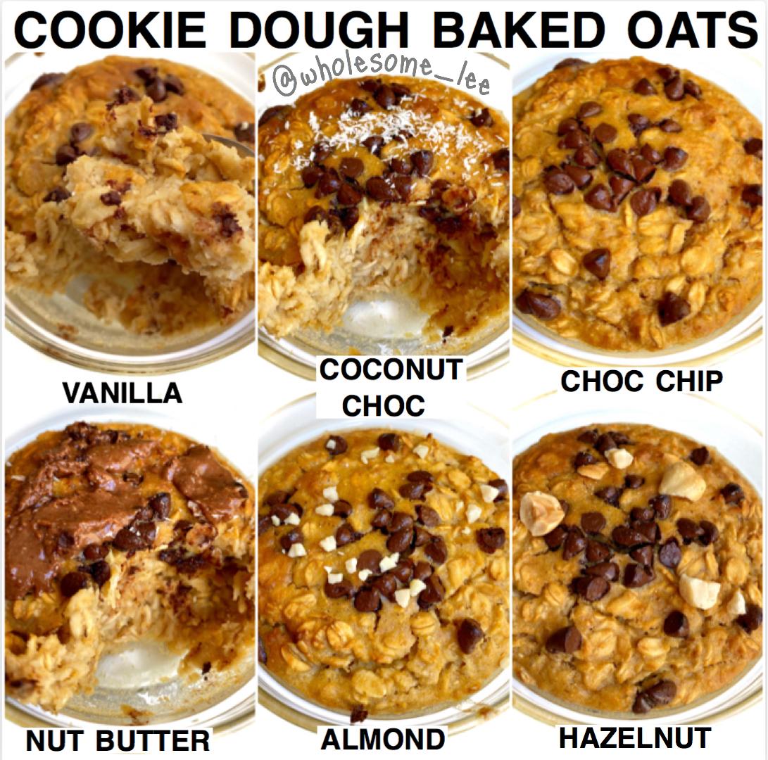 Choc Chip Cookie Dough Baked Oats