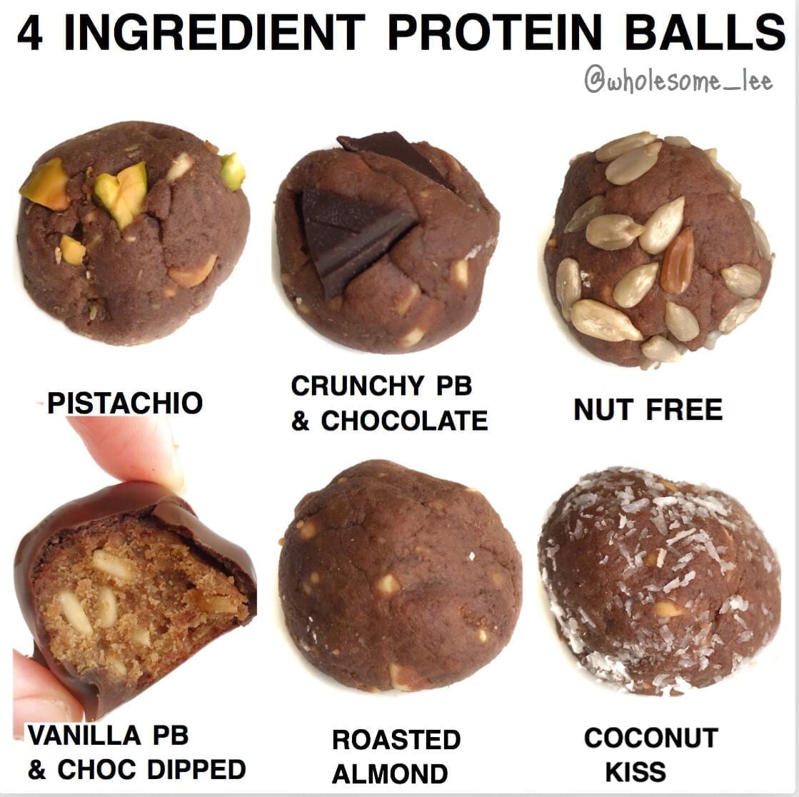 4 Ingredient No Bake Protein Balls