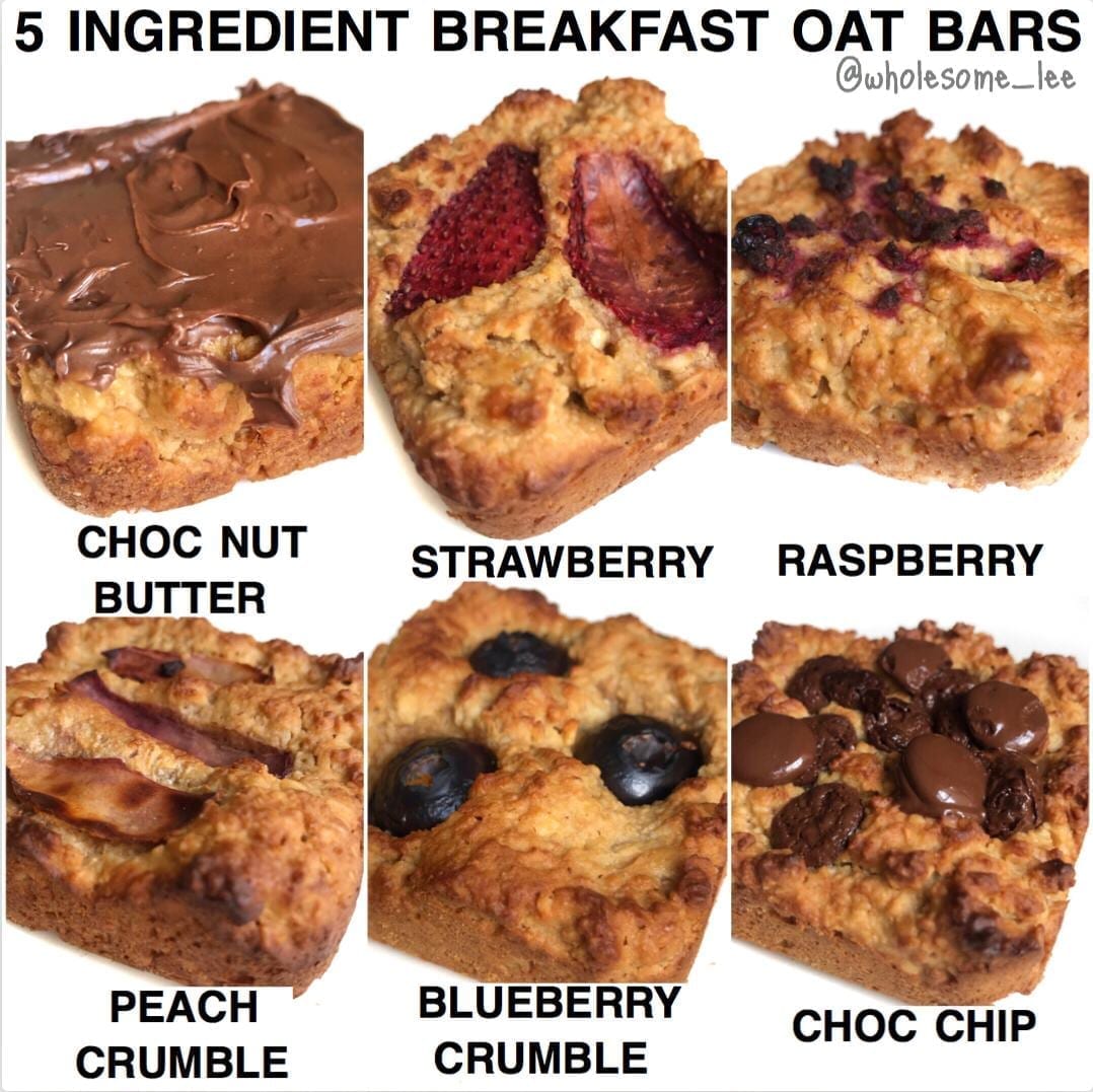 5 Ingredient Breakfast Oat Bars