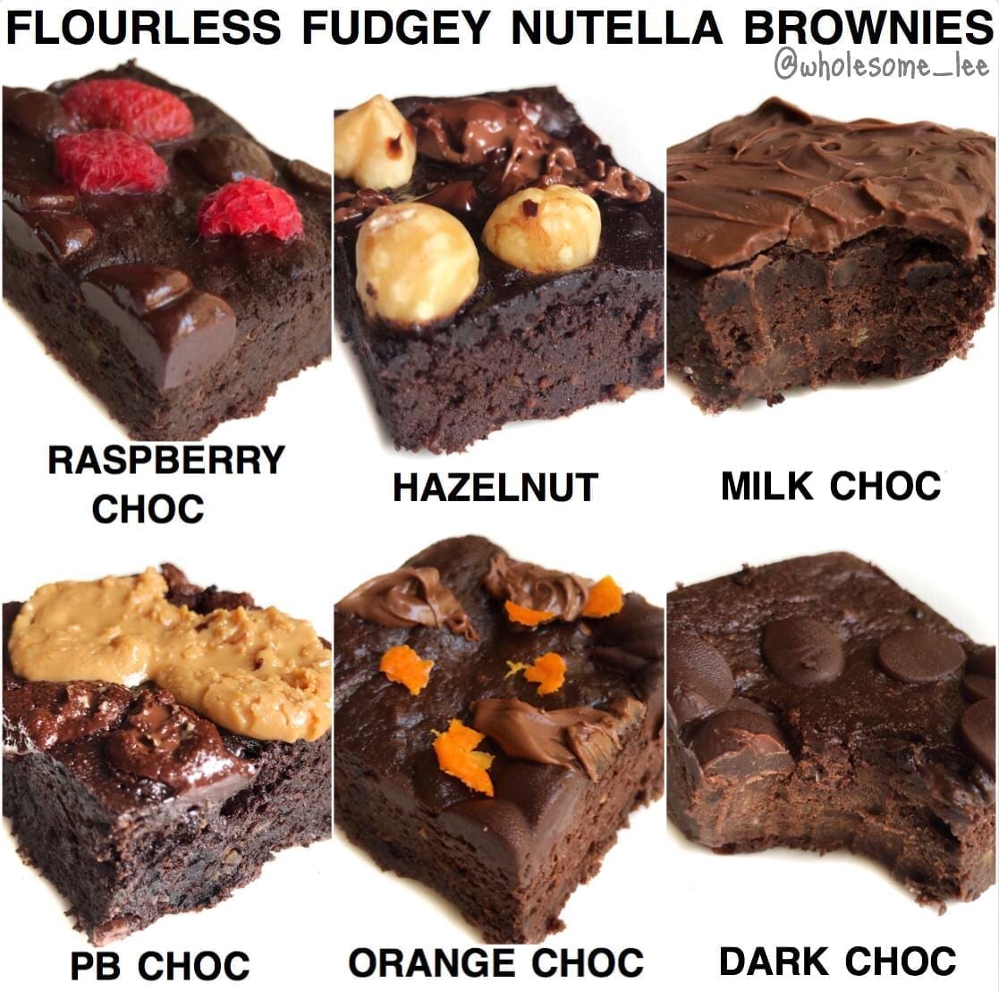 Flourless Fudgey Nutella Brownies