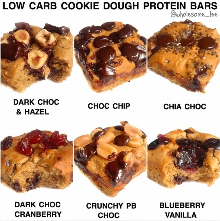 Low Carb Protein Cookie Dough Bars