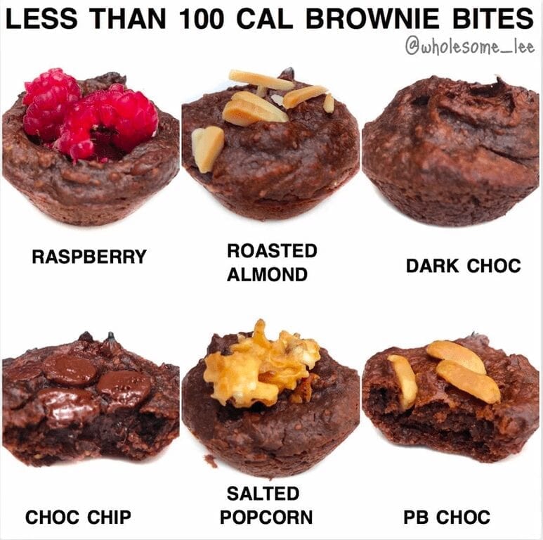 Less than 100 Calorie Brownie Bites