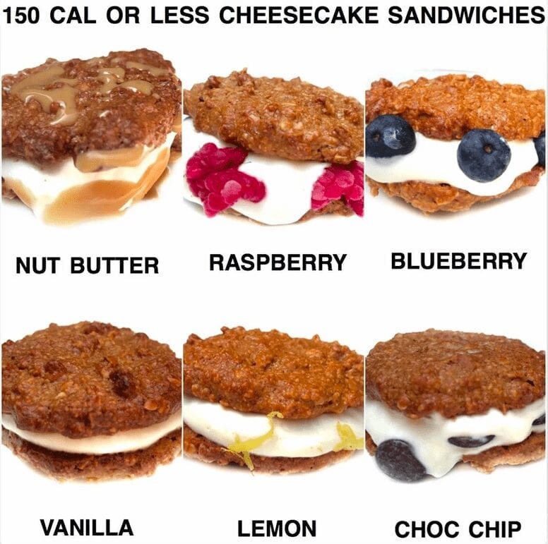 150 Calories or Less Cheesecake Sandwiches