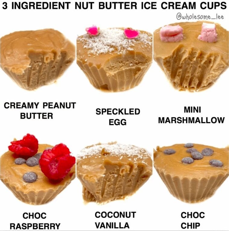 Healthy Nut Butter Ice-Cream Cups
