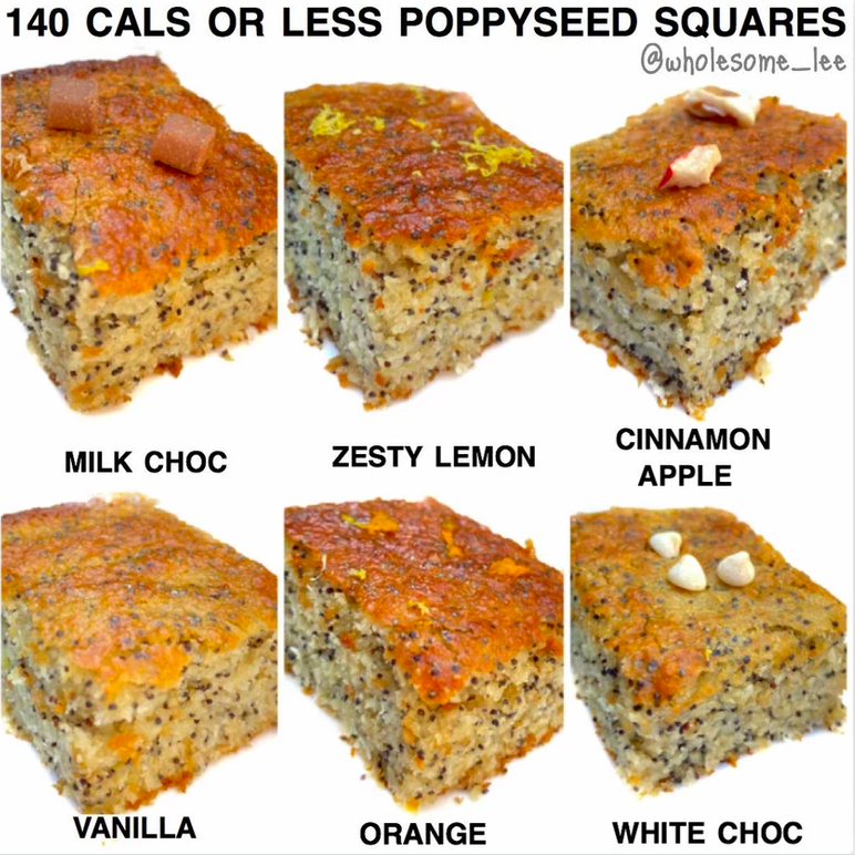 Healthy Poppy Seed Squares