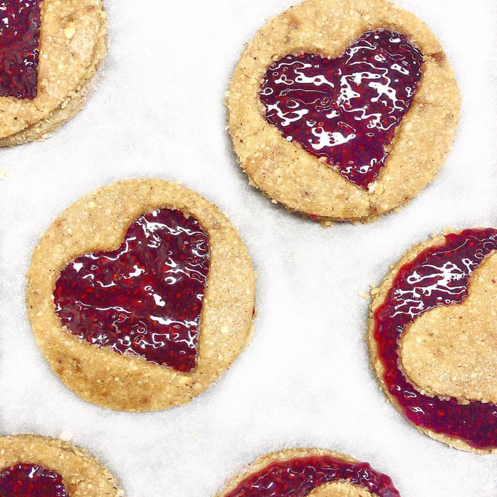 Healthy Sugar Biscuits with Raspberry Chia Jam
