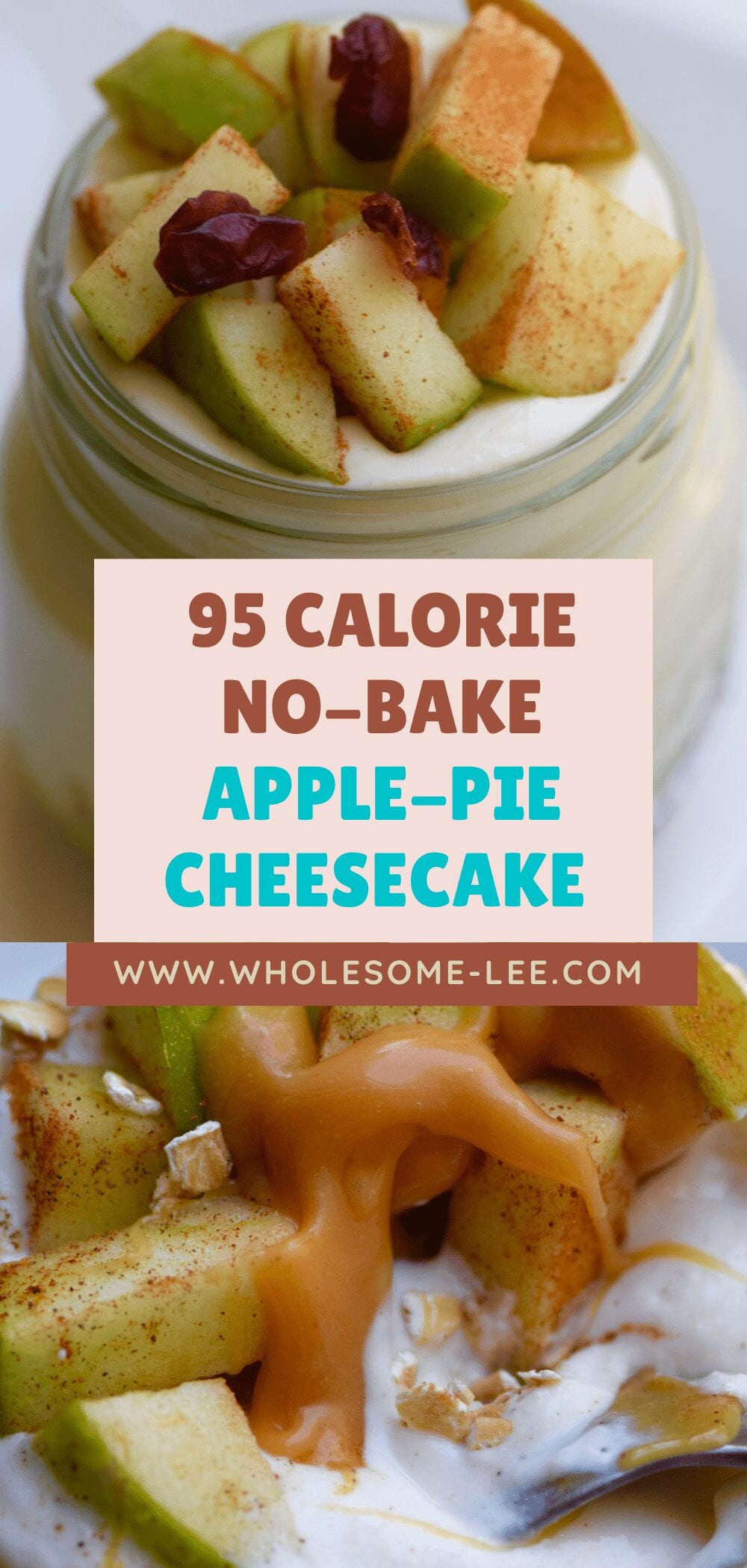 95 calorie no bake apple pie cheesecake