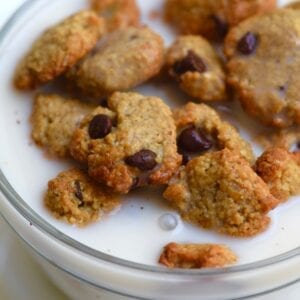 Healthy Mini protein cookie cereal with milk