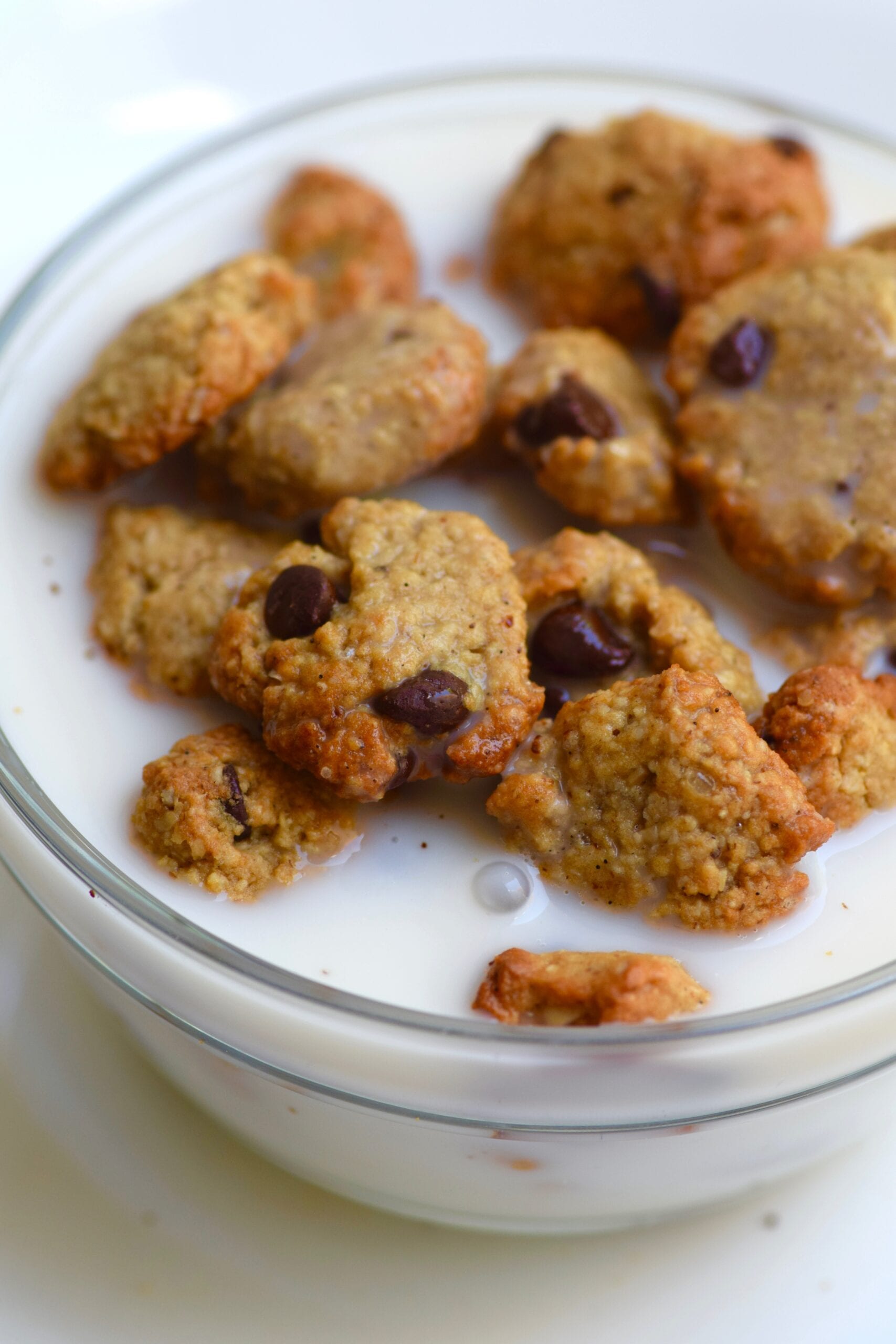 Healthy Mini protein cookie cereal with milk