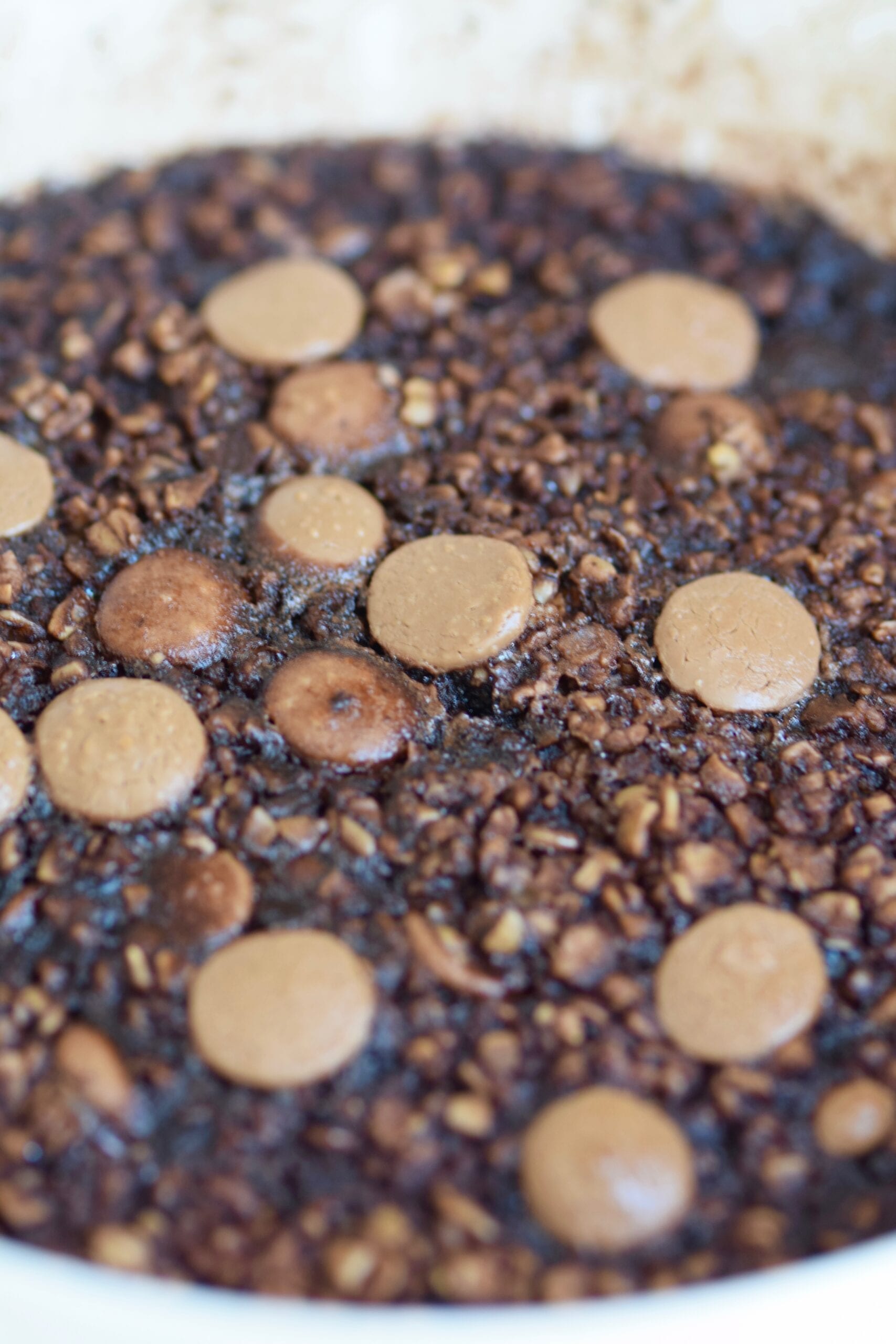 Hot fudgy double chocolate baked oatmeal