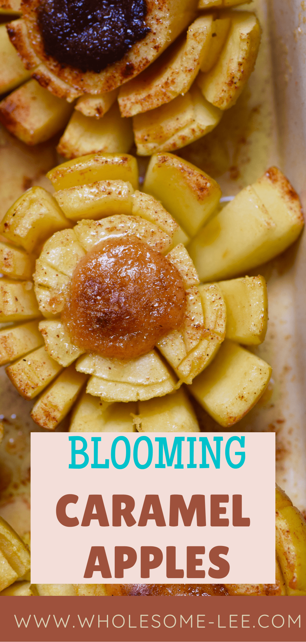 Blooming caramel apples