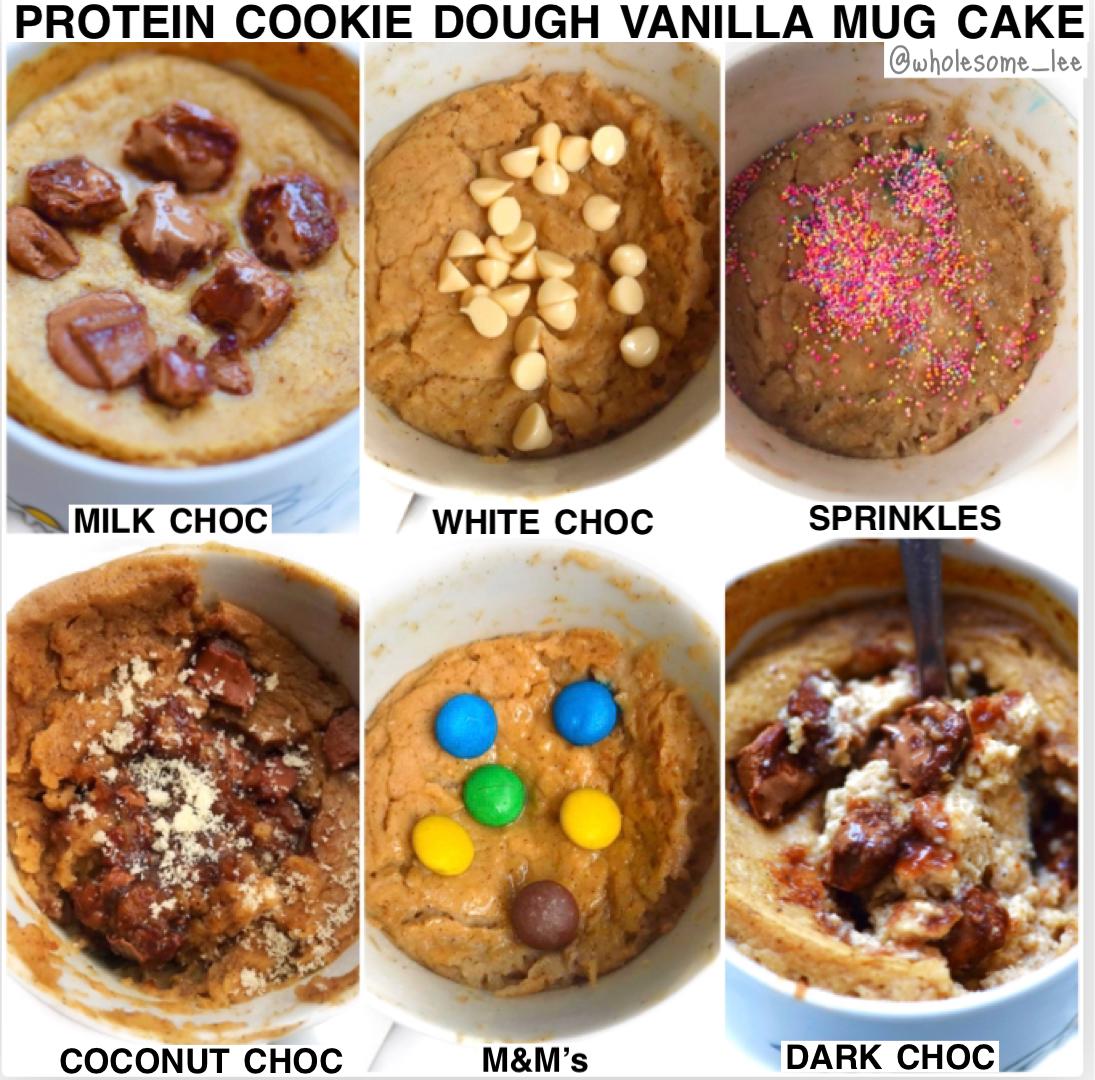 Vanilla Mug Cake- Protein Cookie Dough