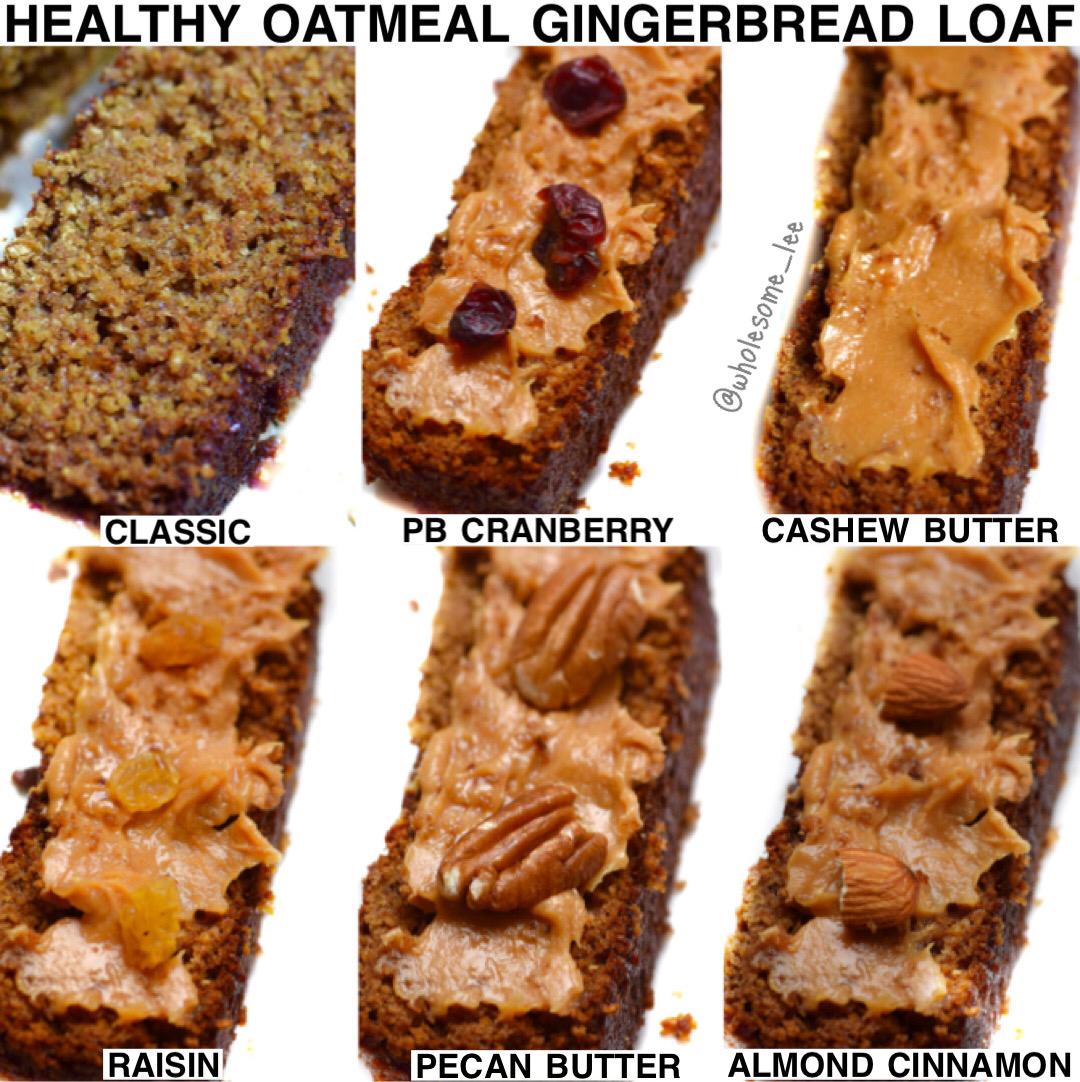 Healthy Oatmeal Gingerbread Loaf