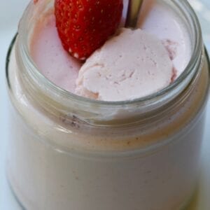 Low calorie high protein no bake strawberry cheesecake
