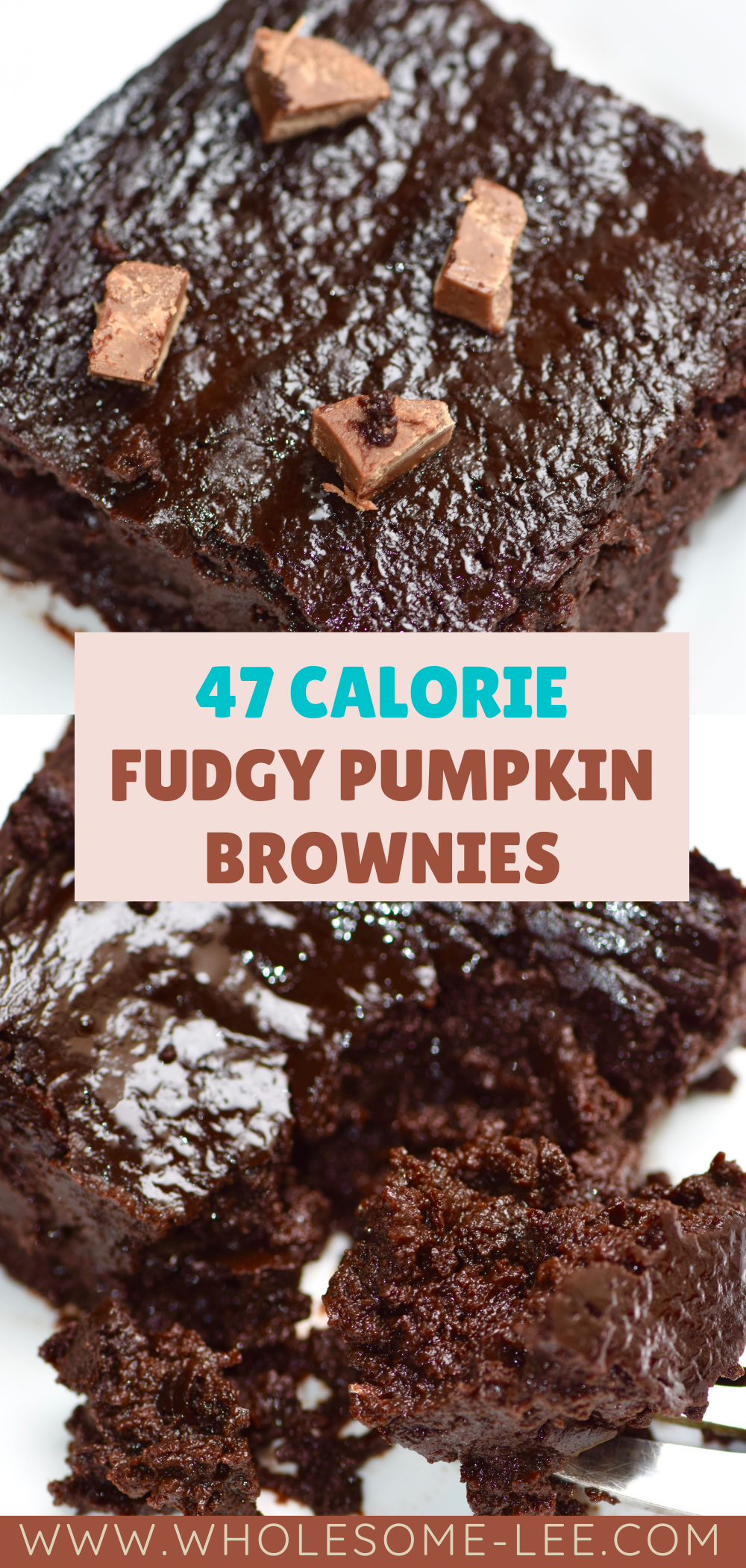 47 calorie fudgy pumpkin brownies