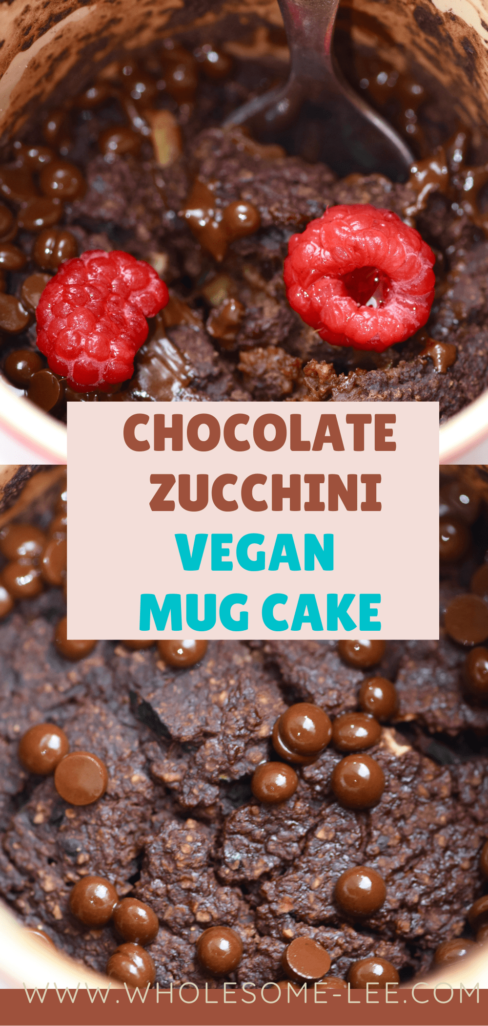 Chocolate zucchini vegan mug cake