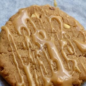 Single serving Peanut butter caramel protein cookie