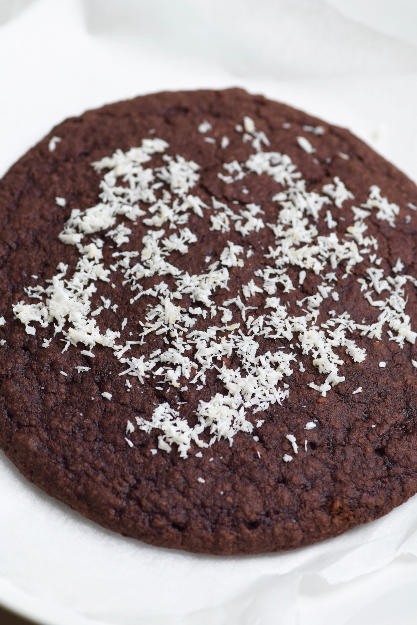 Coconut dark chocolate single serving brownie cookie