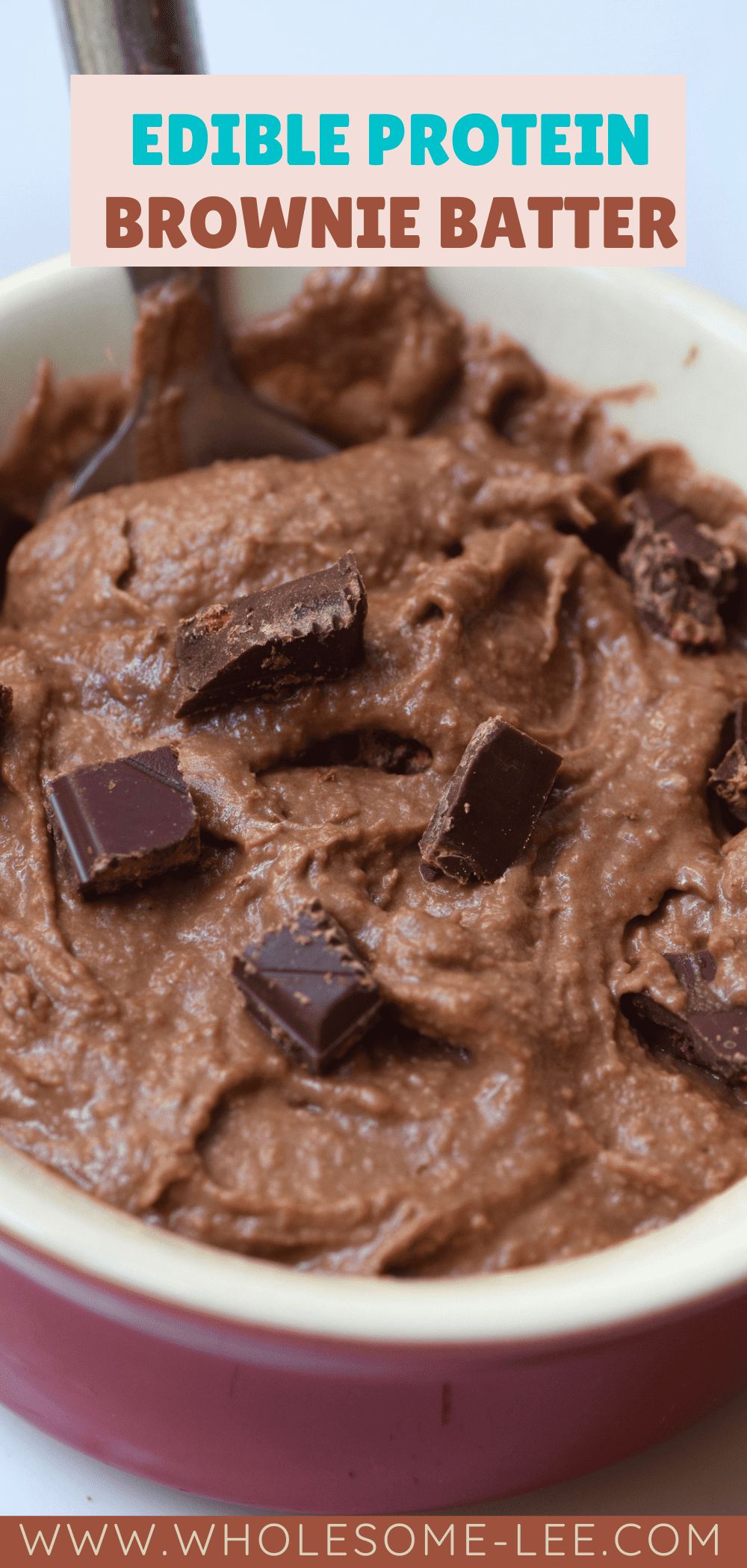 Edible protein brownie batter