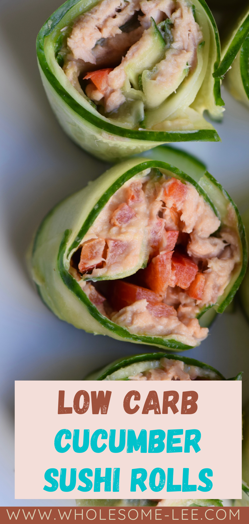 Low carb Cucumber sushi rolls