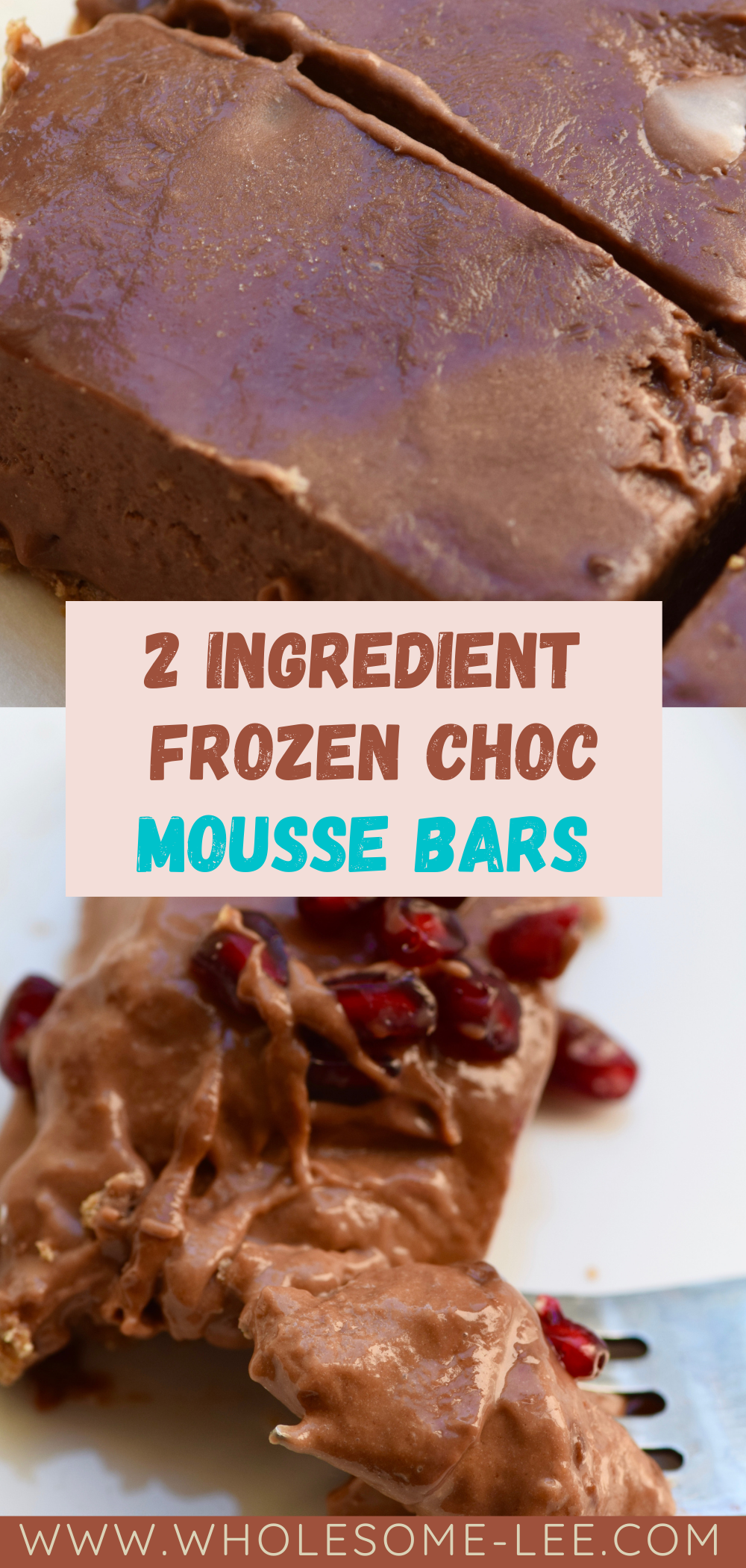 2 ingredient frozen choc mousse bars