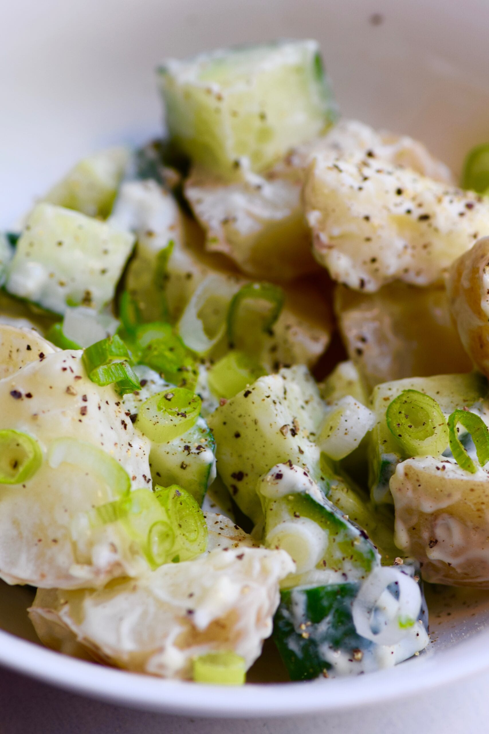 Cucumber and potato salad