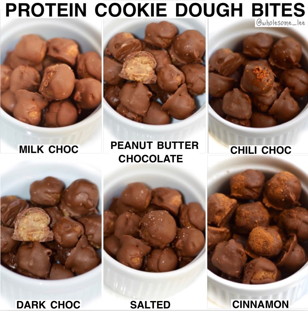 Protein No Bake Cookie Dough Bites