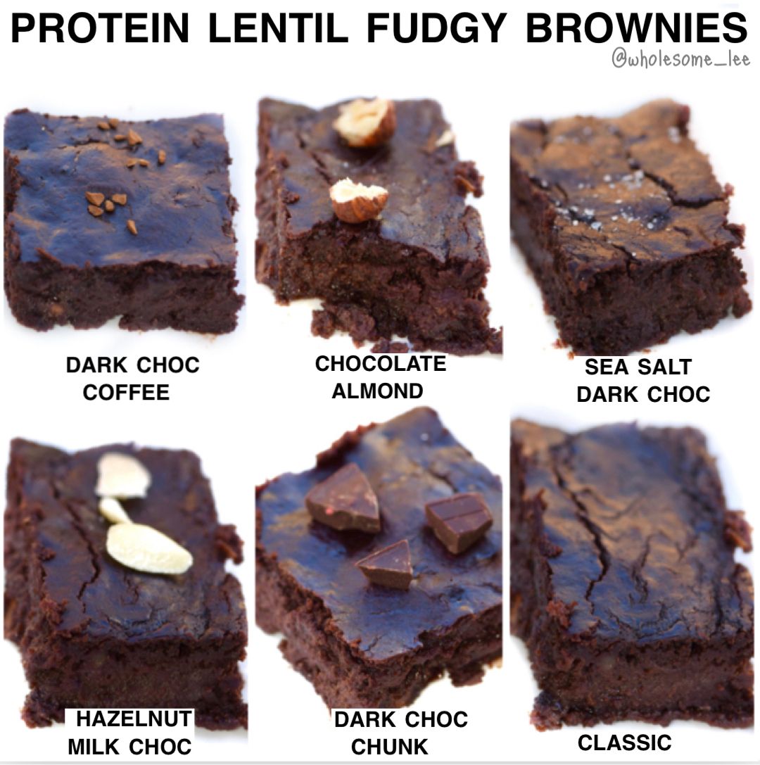 Fudgy Protein Lentil Brownies