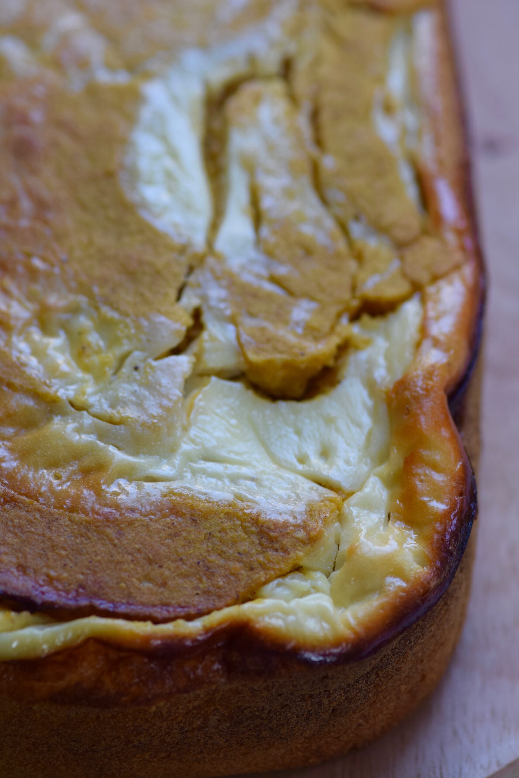 Pumpkin oatmeal cheesecake loaf