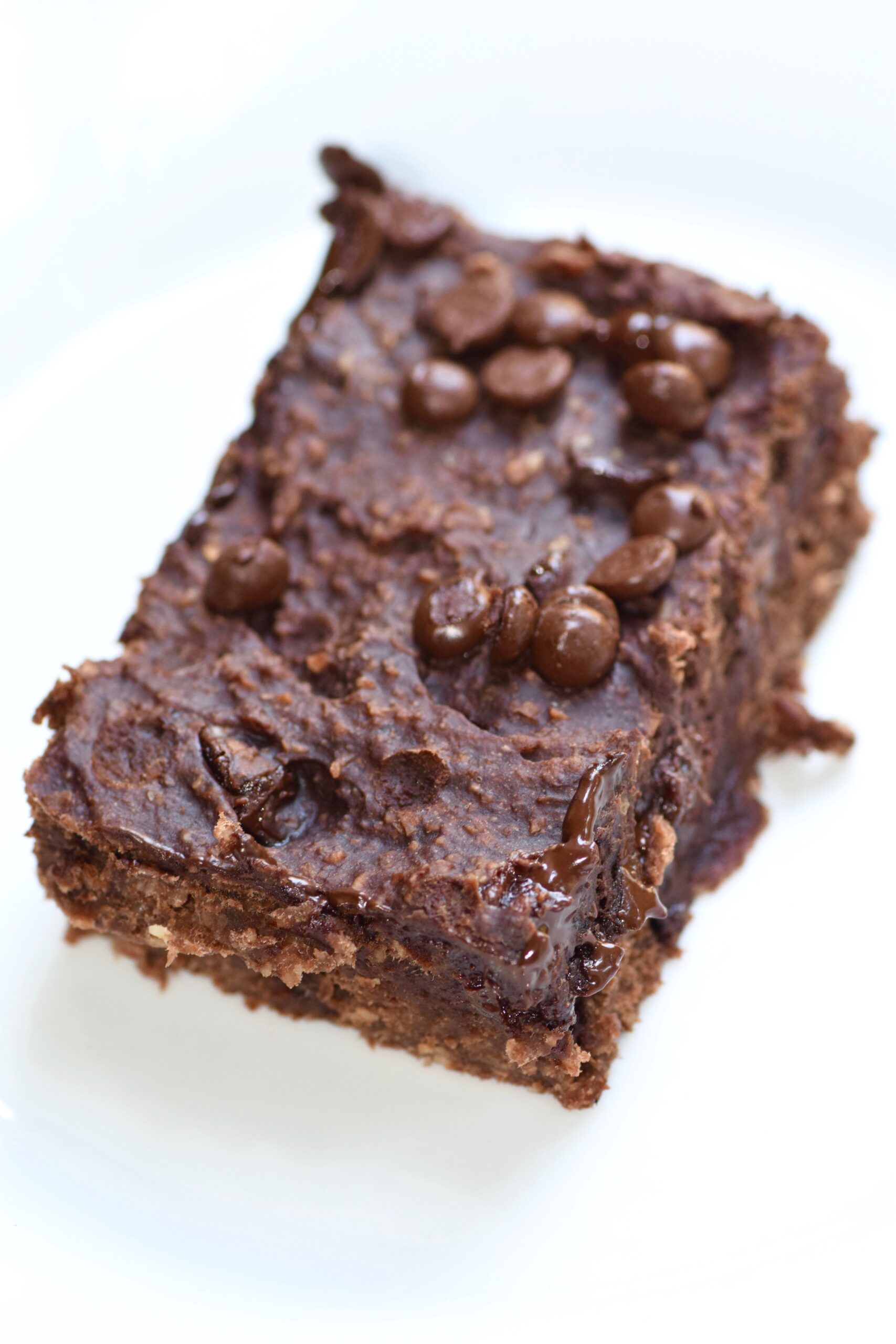 Double chocolate oatmeal breakfast brownie